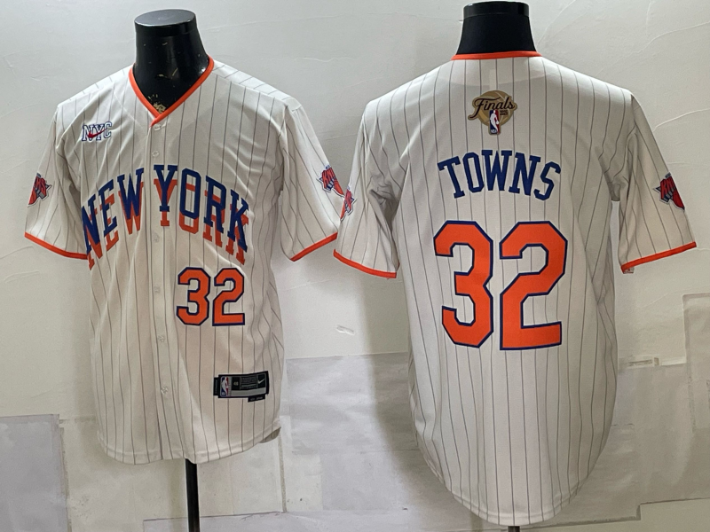 Men New York Knicks #32 Towns white 2026 Nike NBA jersey 07270042